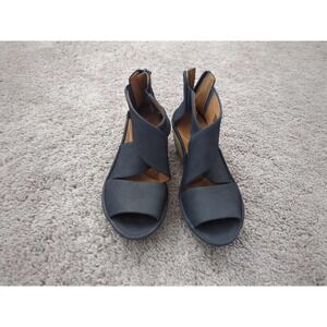 Clarks Sandals Womens‎ 6 US Blue Clarene Glamor Nubuck Wedge